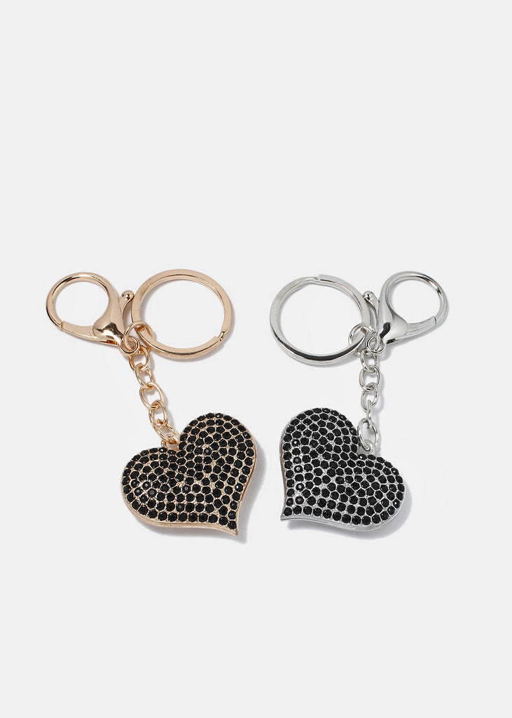 Rhinestone Heart Keychain  ACCESSORIES - Shop Miss A