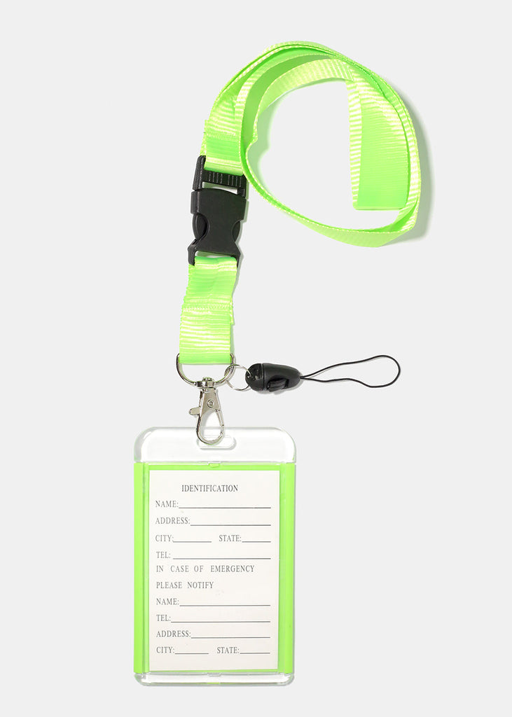 Lanyard ID Holder Green ACCESSORIES - Shop Miss A