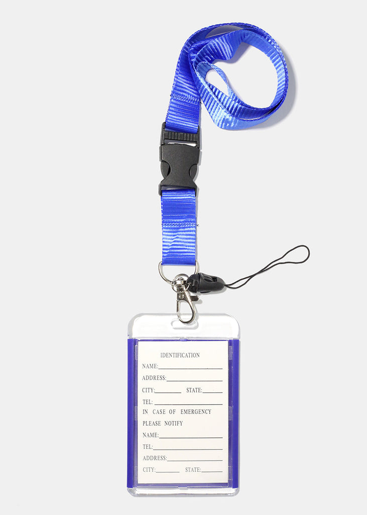 Lanyard ID Holder Blue ACCESSORIES - Shop Miss A