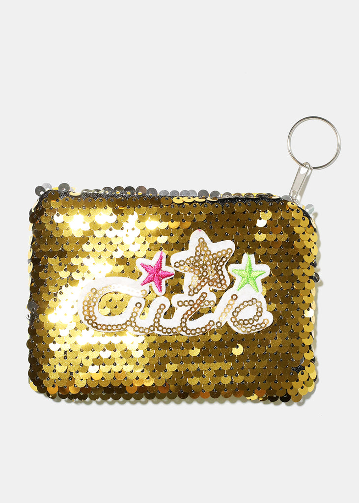 Sequin Coin Pouch Gold ACCESSORIES - Shop Miss A