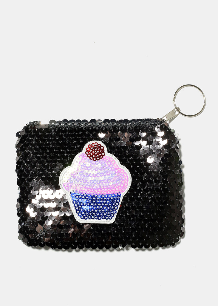 Sequin Coin Pouch Black ACCESSORIES - Shop Miss A