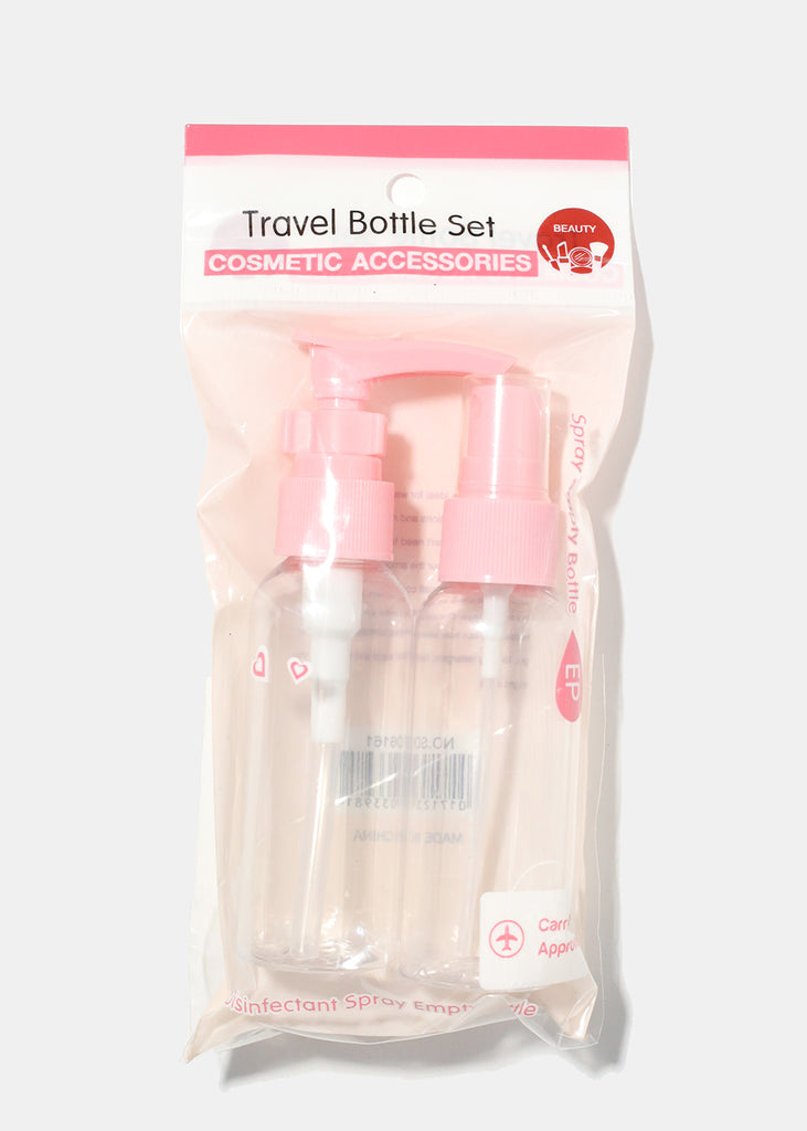 2 Travel Bottle Set Pink COSMETICS - Shop Miss A