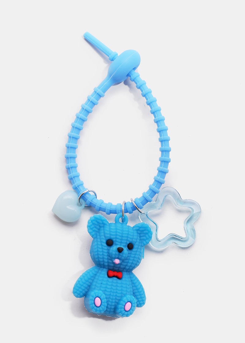 Miss A Glitter Teddy Bear Keychain
