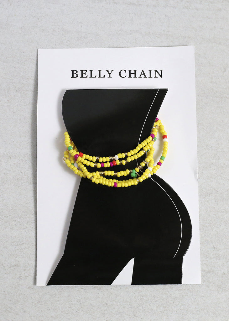 Beaded Waist Chain Yellow ACCESSORIES - Shop Miss A