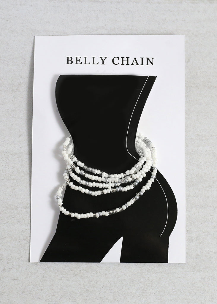 Beaded Waist Chain White ACCESSORIES - Shop Miss A