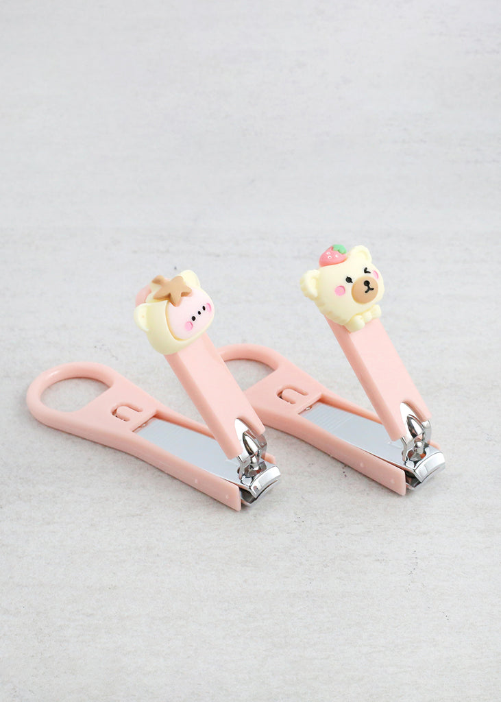 Cute Bear Small Nail Clipper Pink Random NAILS - Shop Miss A