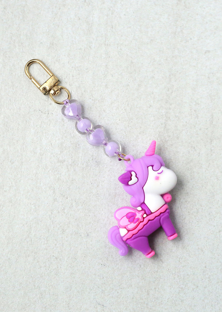 Cute Unicorn Keychain Purple ACCESSORIES - Shop Miss A