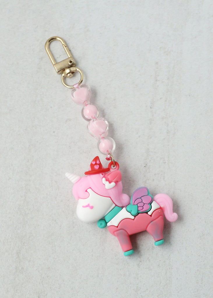 Cute Unicorn Keychain Pink ACCESSORIES - Shop Miss A