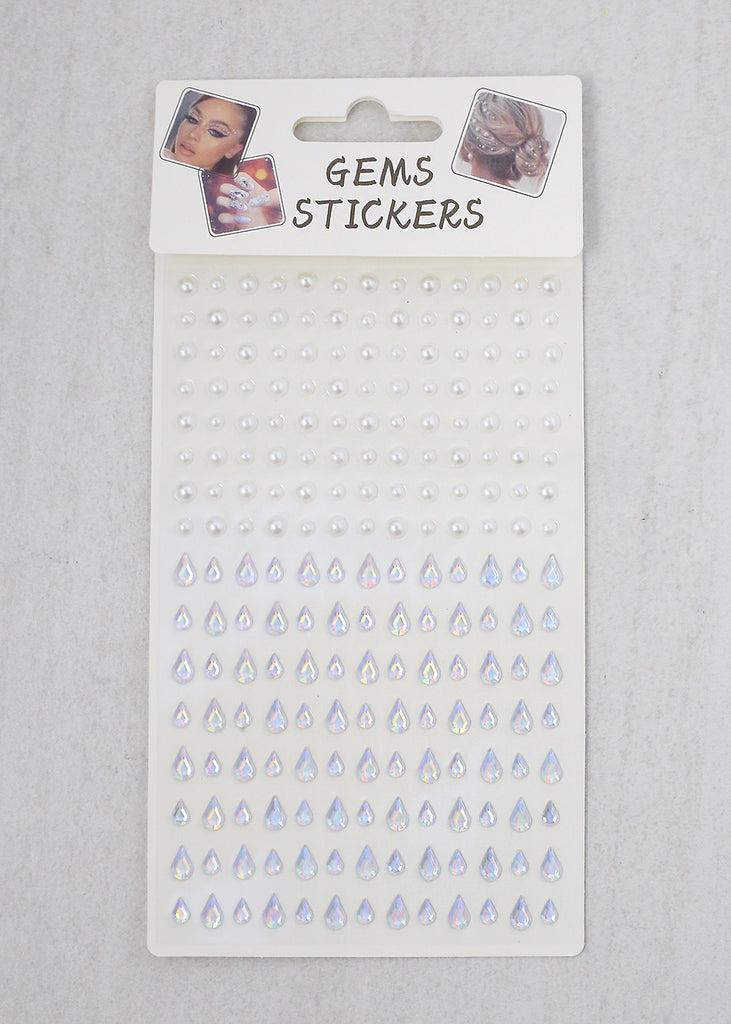 Pearl + Teardrop Face Gem Stickers  ACCESSORIES - Shop Miss A