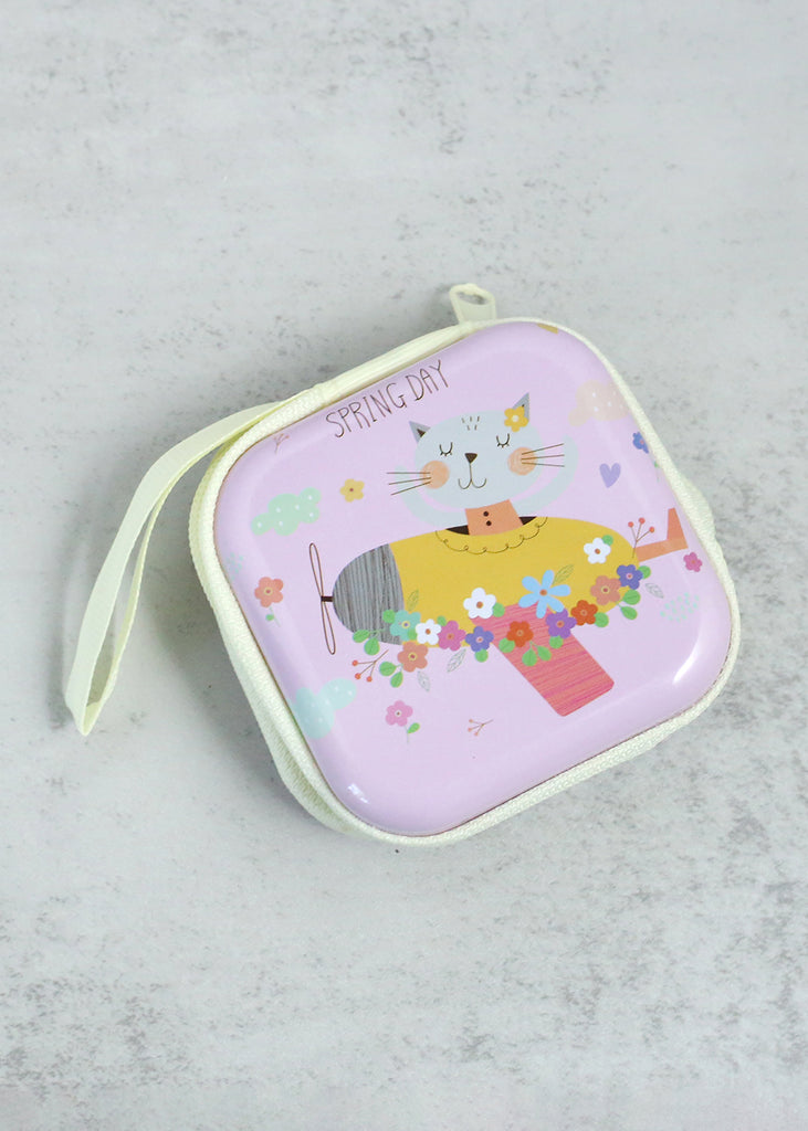 Cute Animal Tin Case Cat ACCESSORIES - Shop Miss A