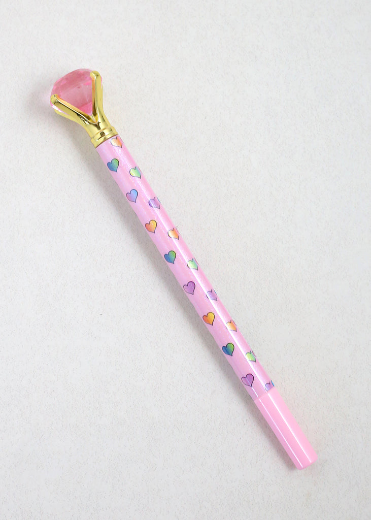 Heart & Diamond Top Pen Pink ACCESSORIES - Shop Miss A