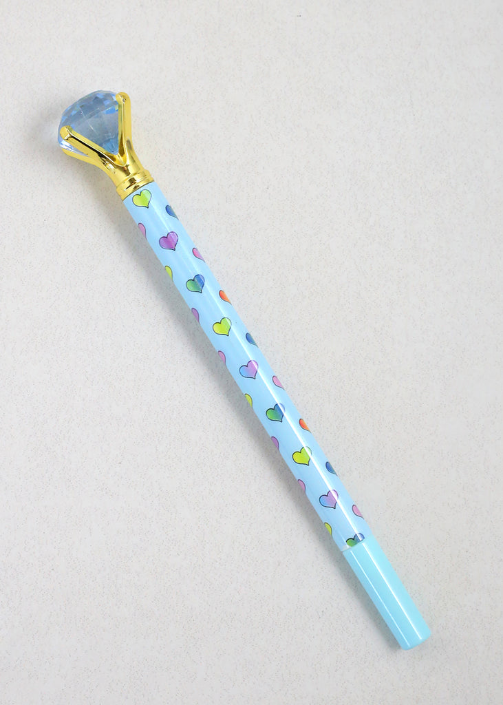 Heart & Diamond Top Pen Blue ACCESSORIES - Shop Miss A