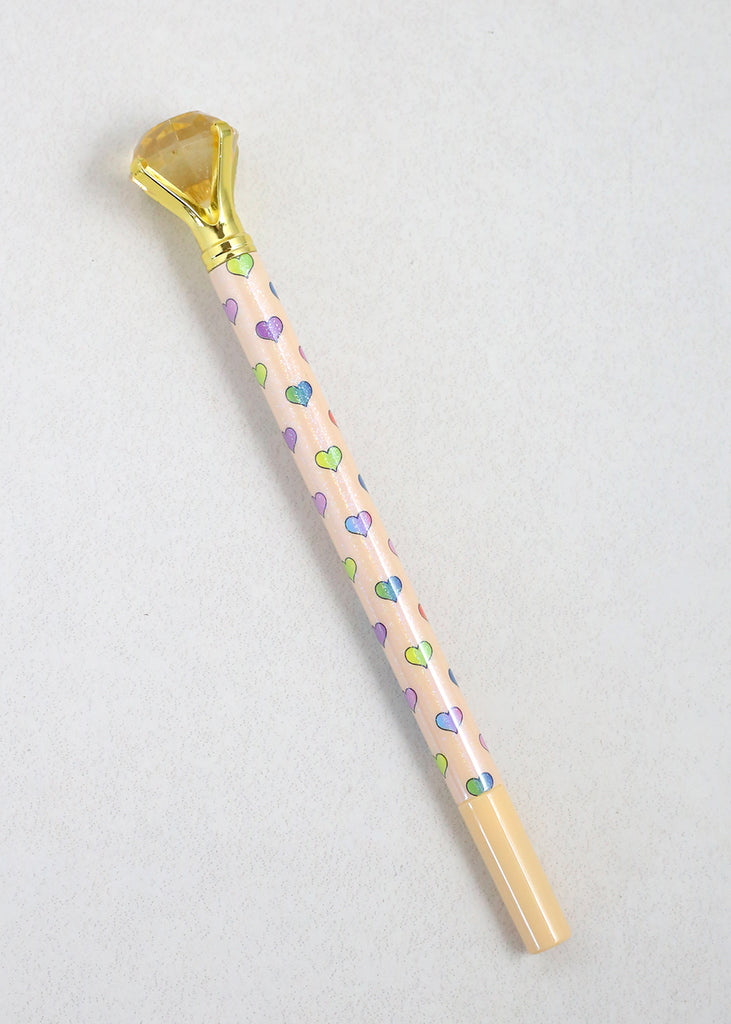 Heart & Diamond Top Pen Yellow ACCESSORIES - Shop Miss A