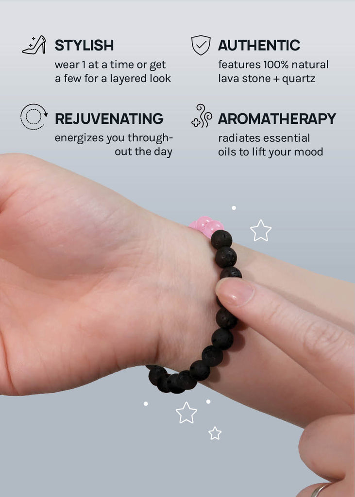 Adult Lava Bead Bracelet Essential Oil Diffusing Jewelry – Late