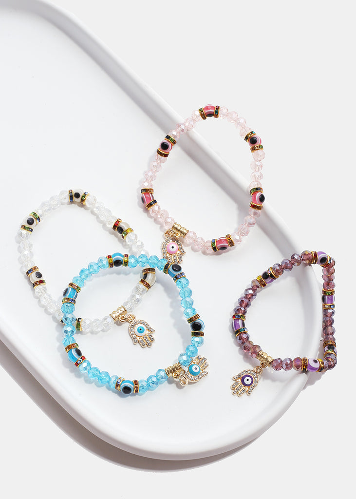 Hamsa and Evil Eye Multilayer Beads Bracelet – Project Yourself
