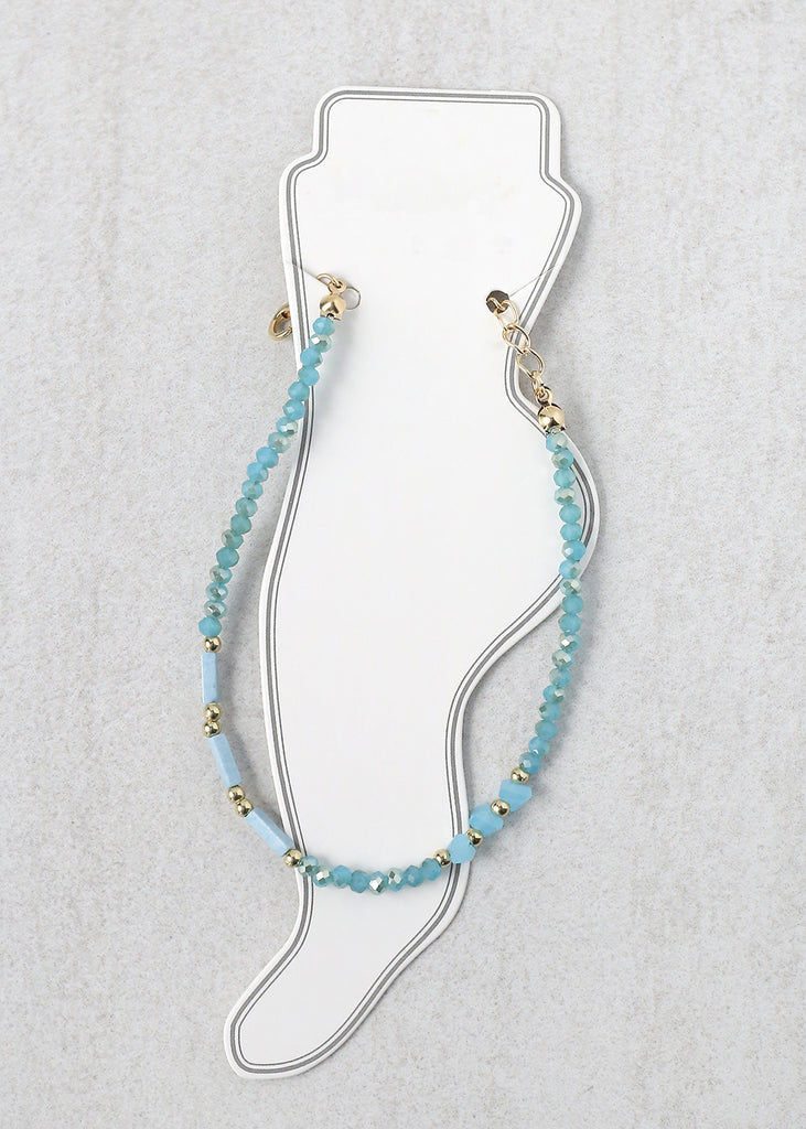 Beaded Anklet Teal JEWELRY - Shop Miss A