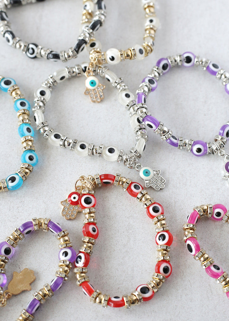 Hamsa Hand + Evil Eye Bracelet  JEWELRY - Shop Miss A