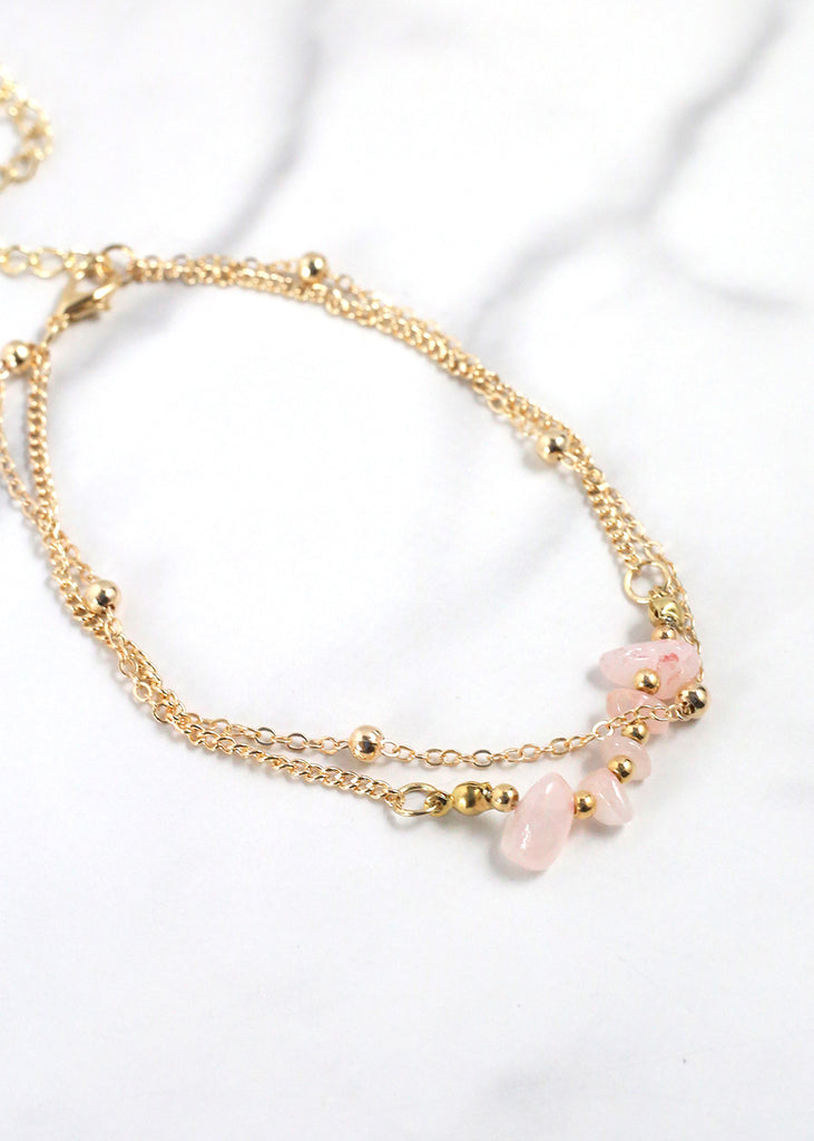 Gemstone Layered Anklet JEWELRY - Shop Miss A