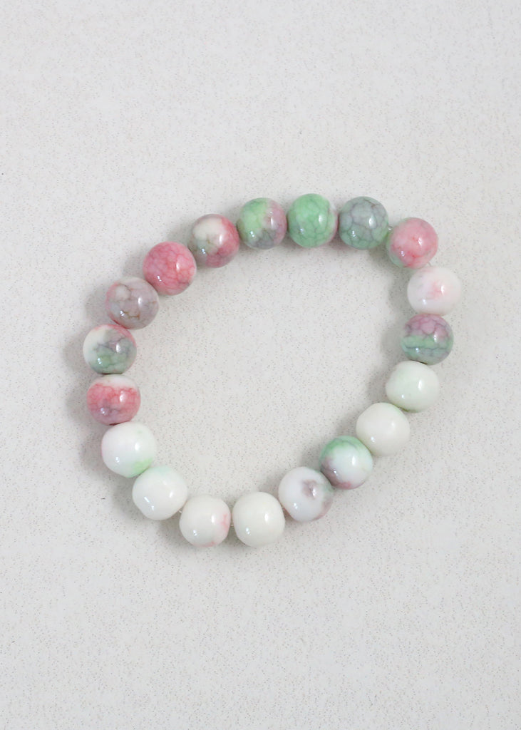 Marble Beaded Bracelet Multi JEWELRY - Shop Miss A