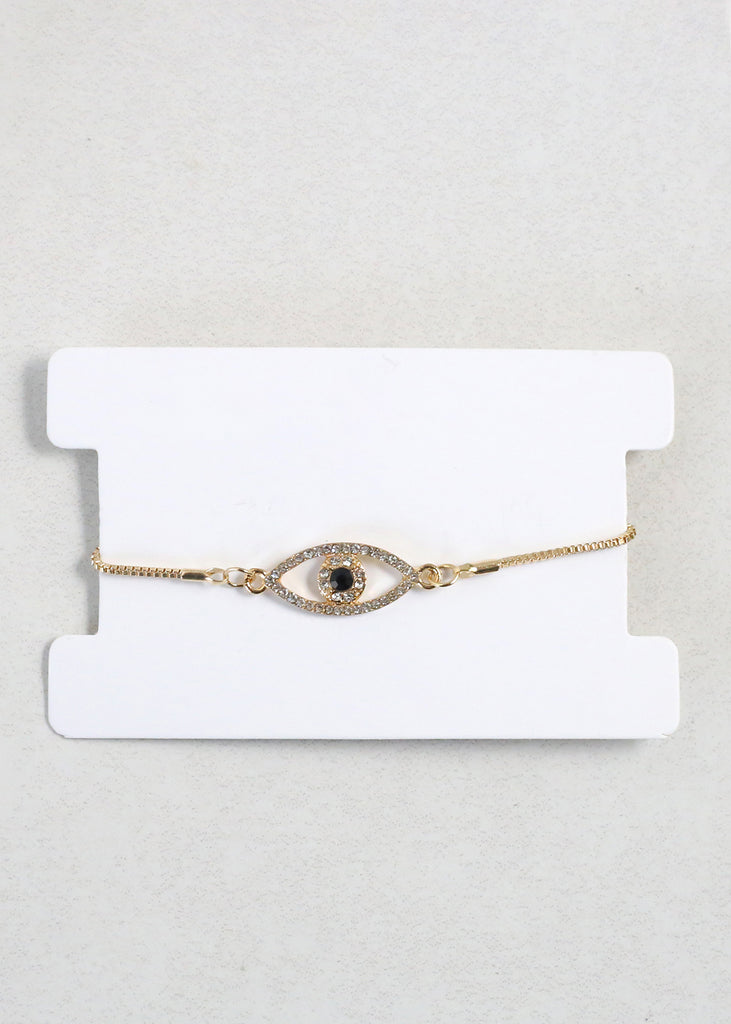 Elegant Gold Evil Eye Bracelet Black JEWELRY - Shop Miss A