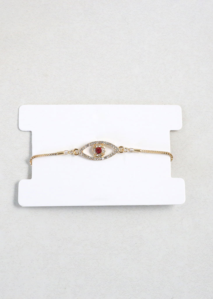 Elegant Gold Evil Eye Bracelet Red JEWELRY - Shop Miss A