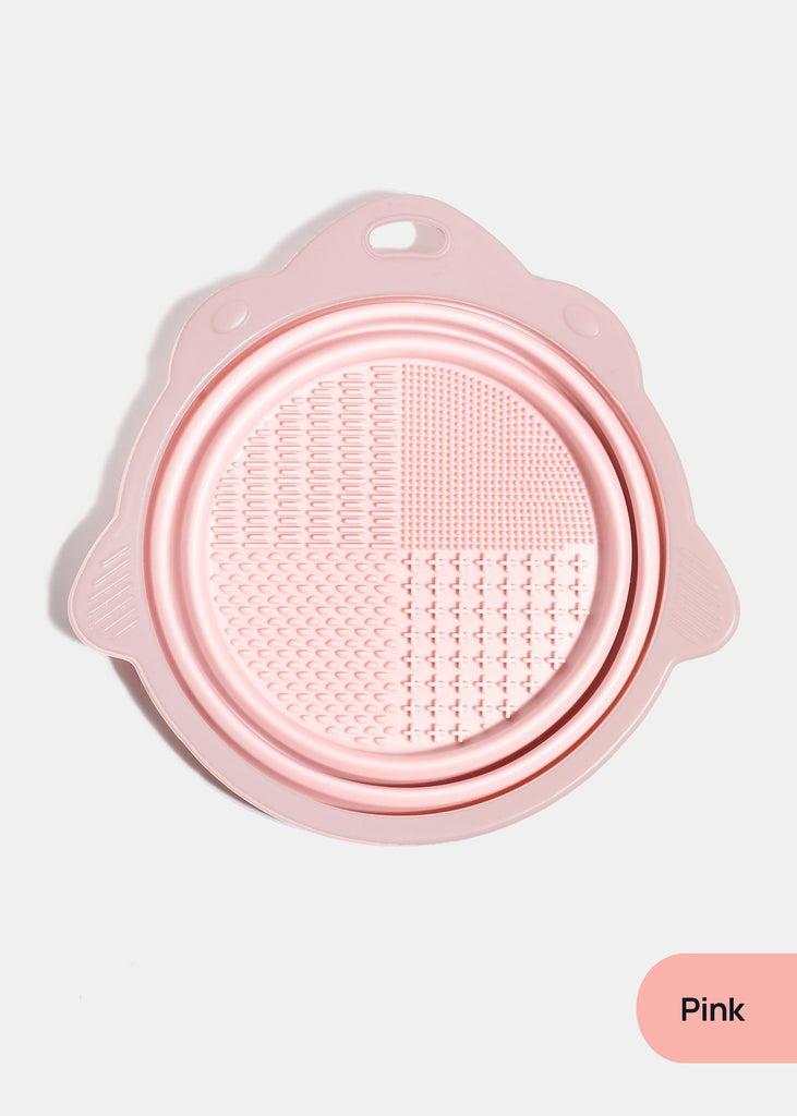 AOA Foldable Silicone Brush Cleaning Bowl Pink COSMETICS - Shop Miss A