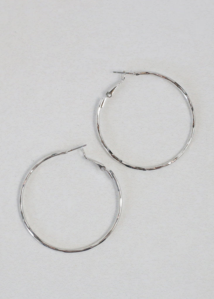 Silver Hoop Earrings JEWELRY - Shop Miss A