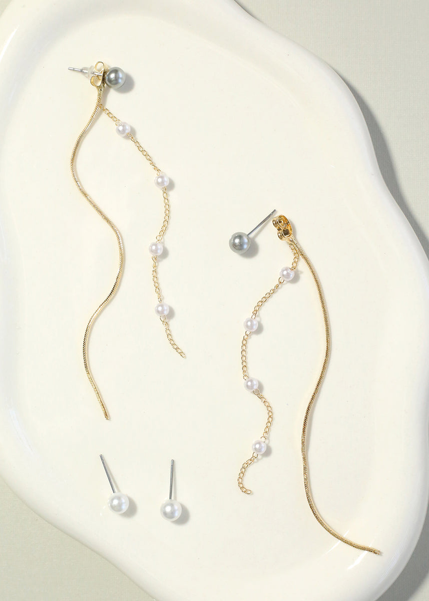 Pearl Chain Drop Earrings – Shop Miss A