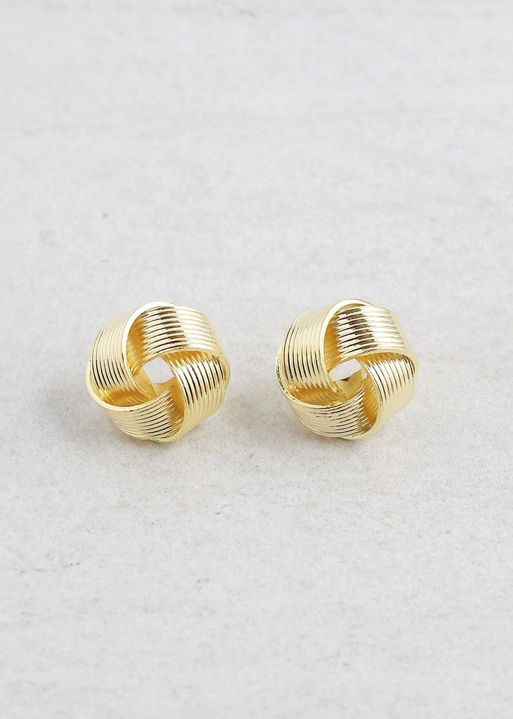 Knot Earrings Gold JEWELRY - Shop Miss A