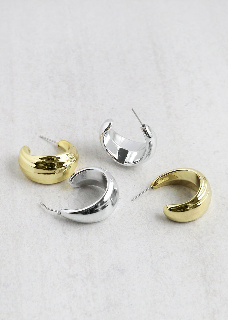 Thick Half Hoop Earrings  JEWELRY - Shop Miss A