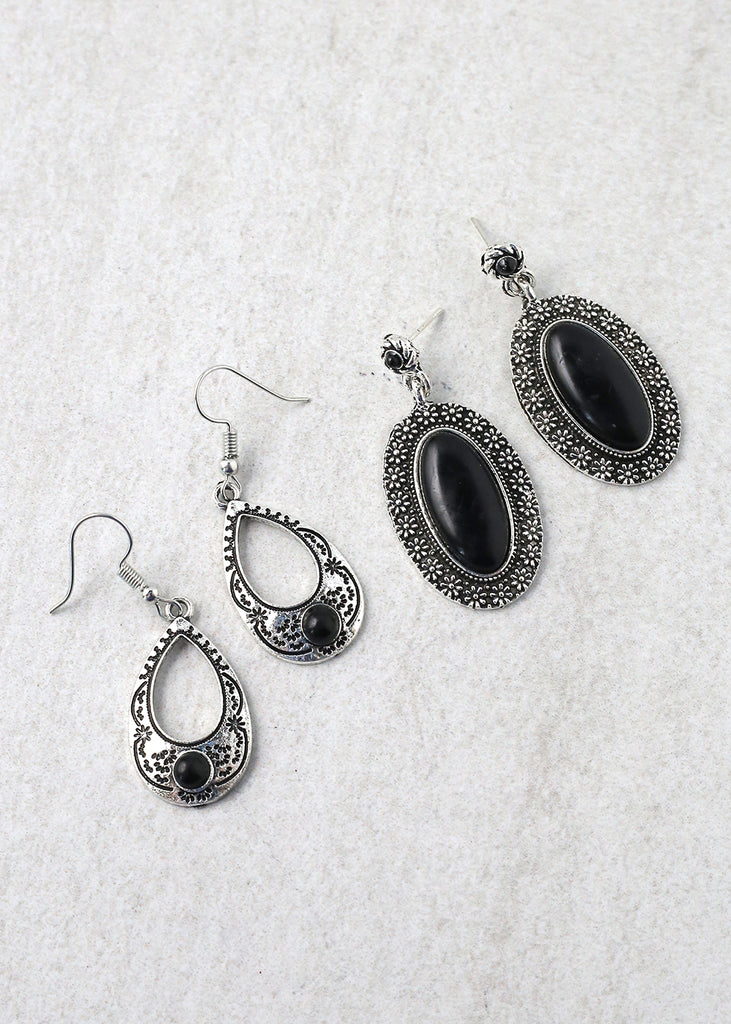 Oval Gemstone Drop Earring  JEWELRY - Shop Miss A