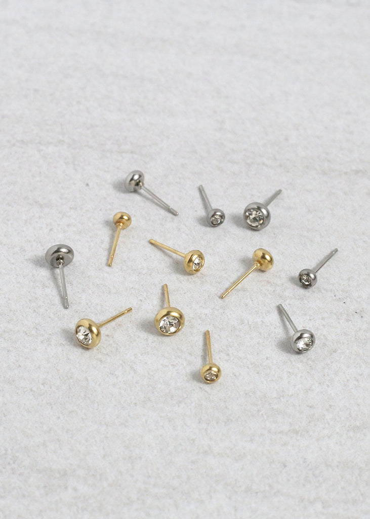 3-Pair Rhinestone Studs  JEWELRY - Shop Miss A