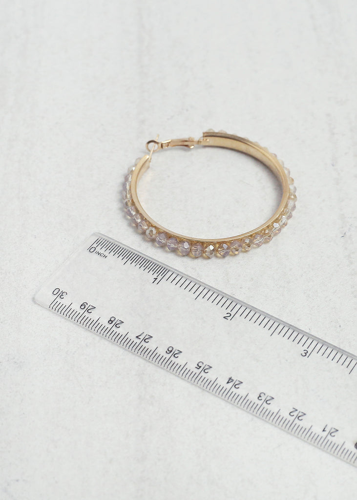 Boho Crystal Bead Hoops  JEWELRY - Shop Miss A