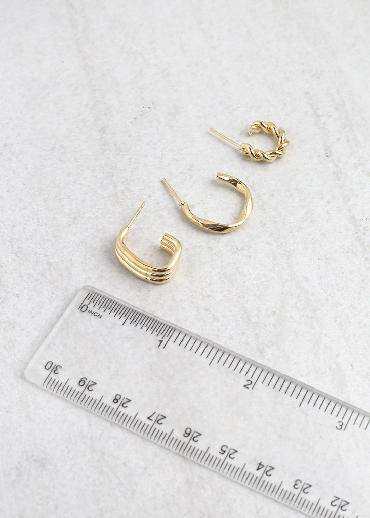 3-Pair Small Hoop Earrings  JEWELRY - Shop Miss A