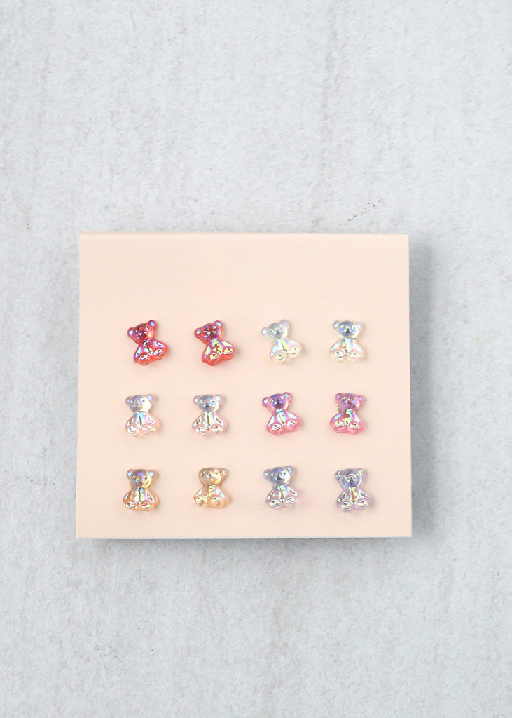 Iridescent Teddy Bear Earrings  JEWELRY - Shop Miss A