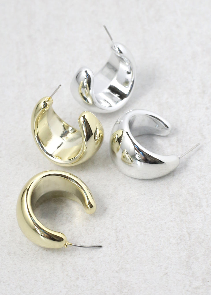 Thick Open Hoop Stud  JEWELRY - Shop Miss A