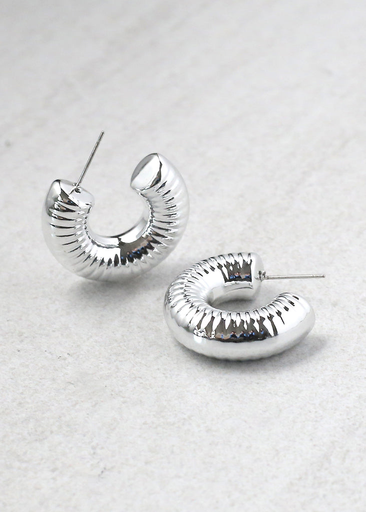 Thick Hoop Stud Earring  JEWELRY - Shop Miss A