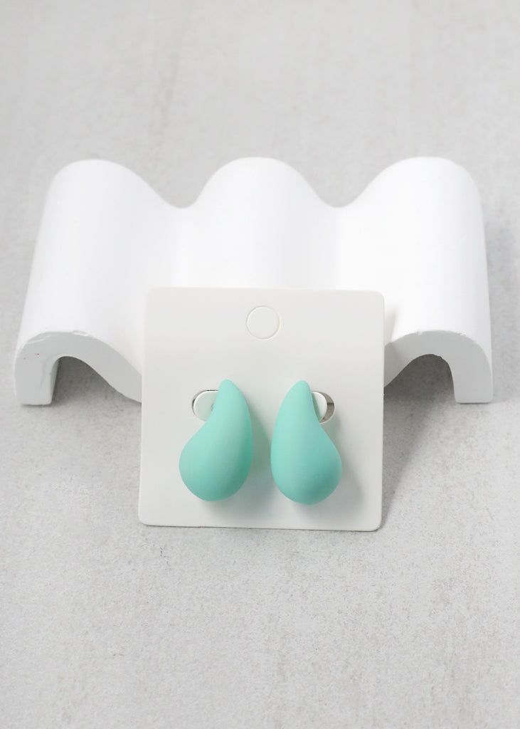 Colorful Teardrop Earring Teal JEWELRY - Shop Miss A