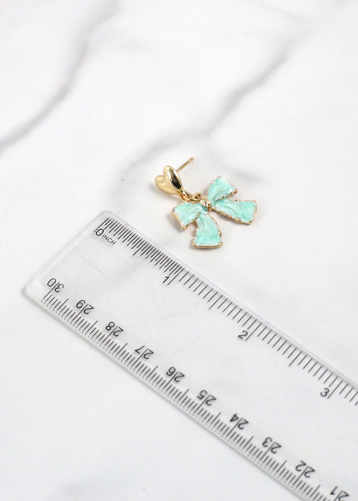 Marble Bow Earrings JEWELRY - Shop Miss A