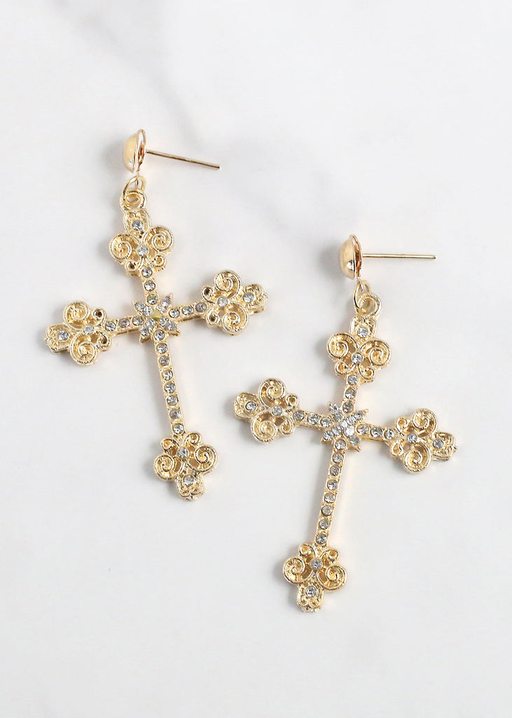 Vintage Cross Dangle Earrings  JEWELRY - Shop Miss A