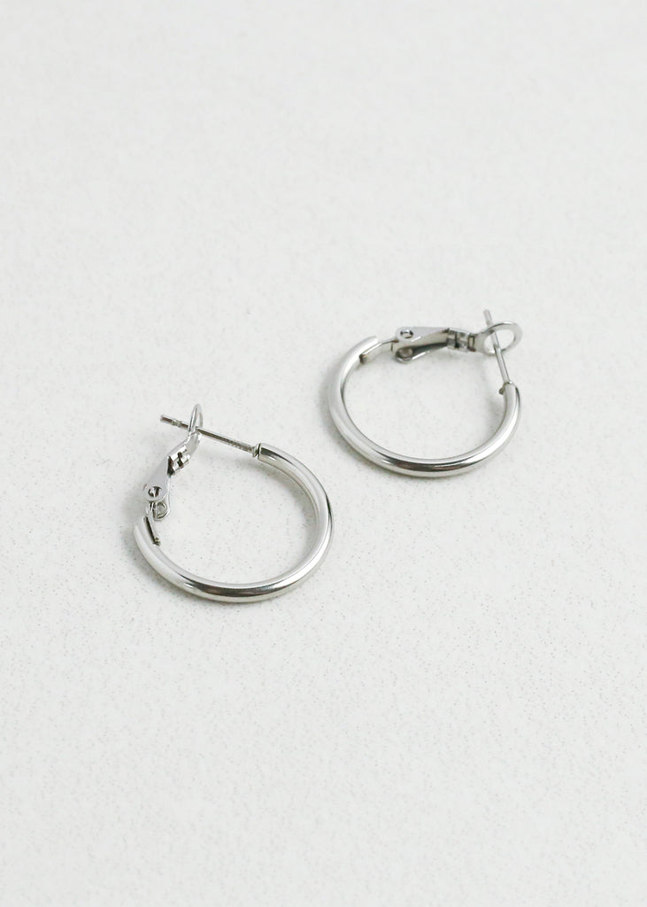 20mm Stainless Steel Hoop Earrings Silver JEWELRY - Shop Miss A