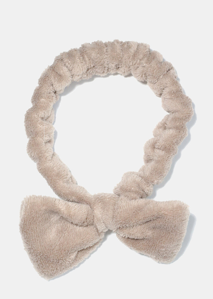 Spa Headband with Bow Taupe HAIR - Shop Miss A