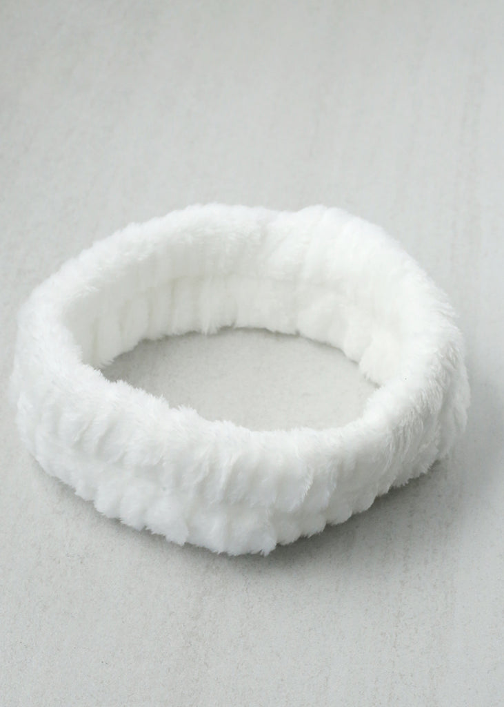 Fluffy Spa Headband White HAIR - Shop Miss A