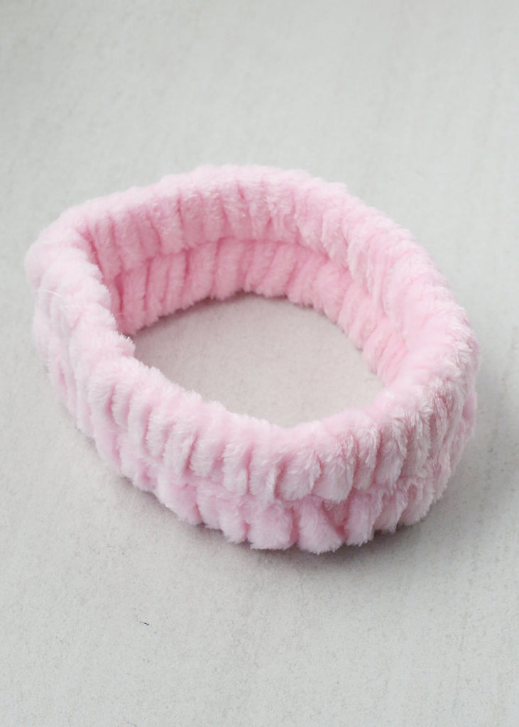 Fluffy Spa Headband Pink HAIR - Shop Miss A