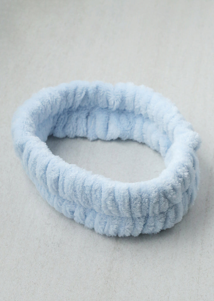 Fluffy Spa Headband Blue HAIR - Shop Miss A