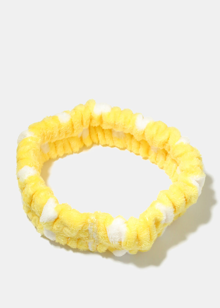 Dotted Wide Spa Headband Yellow HAIR - Shop Miss A