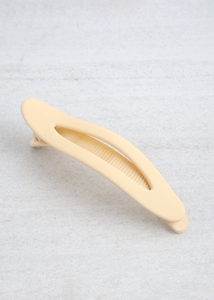 Large Matte Pastel Flat Hair Clips Cream HAIR - Shop Miss A