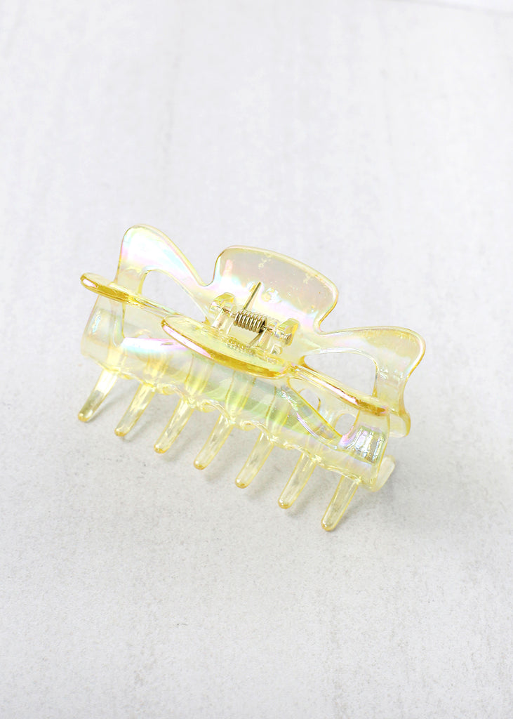 Glossy Medium Claw Hair Clip Yellow HAIR - Shop Miss A