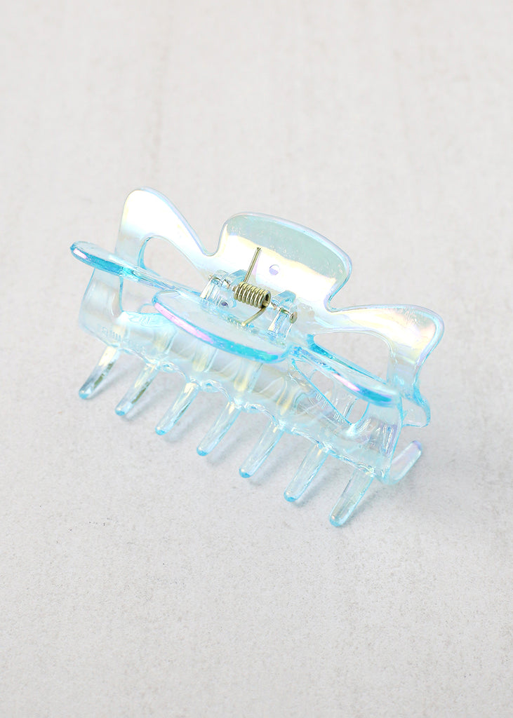 Glossy Medium Claw Hair Clip Blue HAIR - Shop Miss A