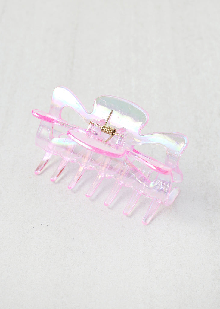 Glossy Medium Claw Hair Clip Pink HAIR - Shop Miss A